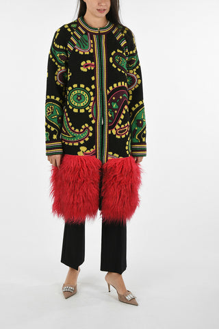 Merino Wool Paisley Maxi Cardigan