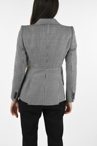 Houndstooth Single Breasted Blazer