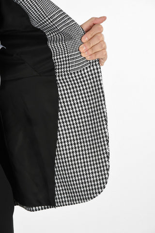 Houndstooth Single Breasted Blazer