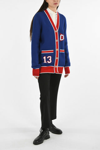 Oversized Cardigan with Embroidery on the Back
