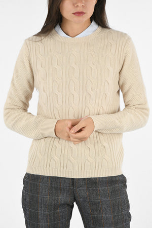 Cashmere and Wool Cable Knit Sweater