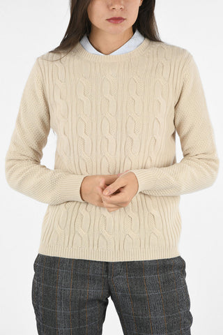 Cashmere and Wool Cable Knit Sweater