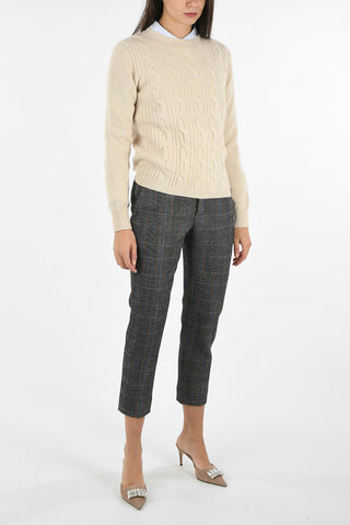 Cashmere and Wool Cable Knit Sweater