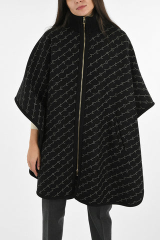 wool zipped cape