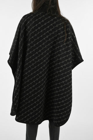 wool zipped cape