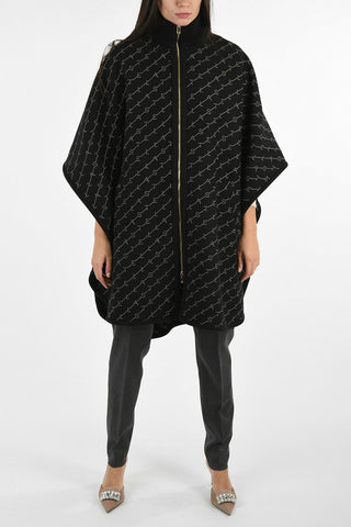 wool zipped cape