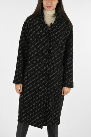 Embroidered Single Breasted Coat