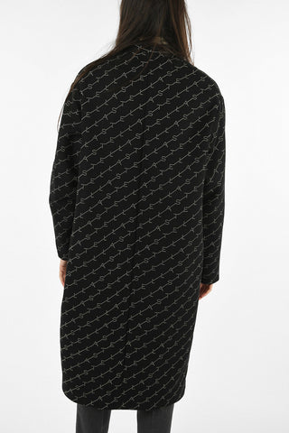 Embroidered Single Breasted Coat