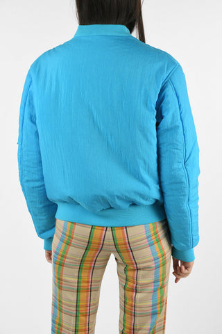 Nylon Embroidered Puffer Bomber