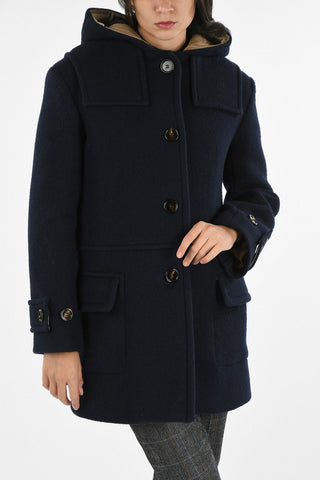 mohair and virgin wool peacoat