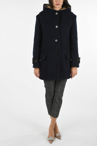 mohair and virgin wool peacoat