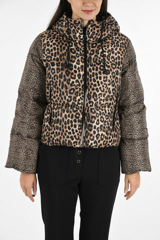 MICHAEL Leopard Print Puffer