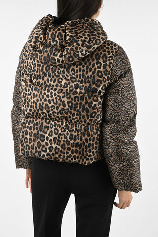 MICHAEL Leopard Print Puffer