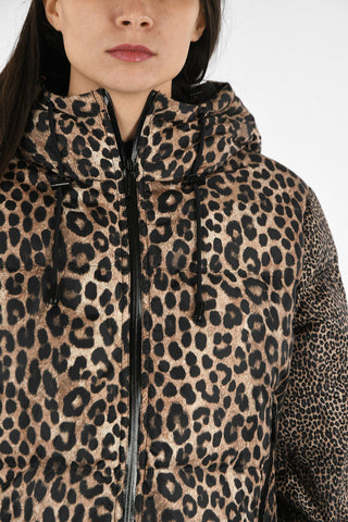 MICHAEL Leopard Print Puffer