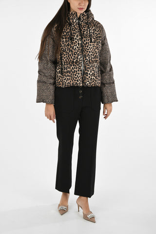 MICHAEL Leopard Print Puffer