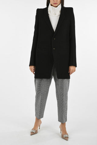 Virgin Wool Single Breasted Blazer