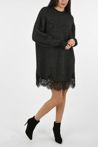 Shirt Dress with Lace Details