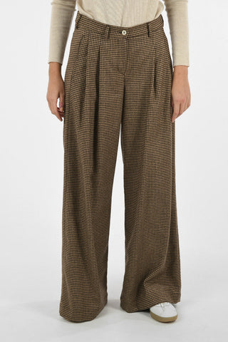 Pantaloni Flare Fantasia Pied-de-poulé