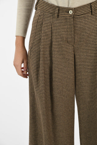 Pantaloni Flare Fantasia Pied-de-poulé