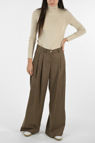 Pantaloni Flare Fantasia Pied-de-poulé