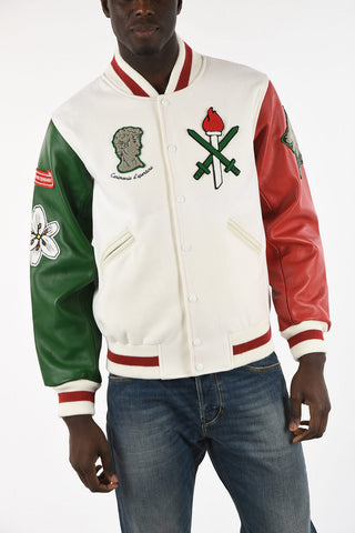 Bomber ITALIA with Leather Sleeves