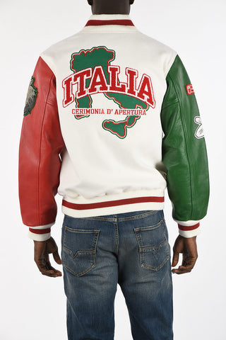 Bomber ITALIA with Leather Sleeves