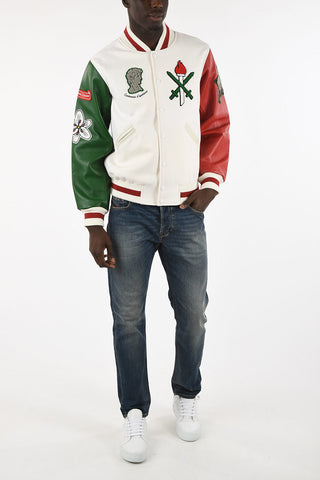 Bomber ITALIA with Leather Sleeves