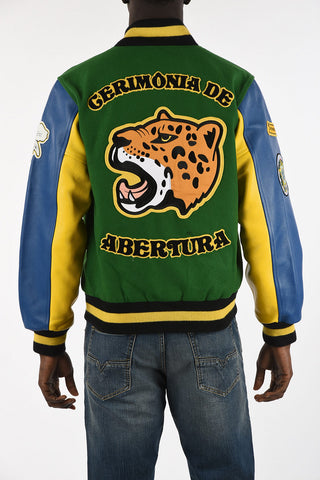 Bomber BRASILE with Leather Sleeves