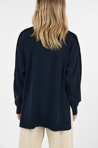 MM6 Asymmetric Crew-Neck Sweater