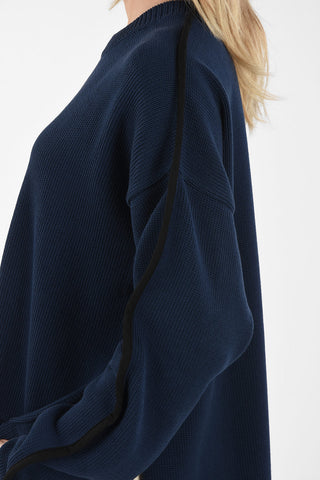MM6 Asymmetric Crew-Neck Sweater