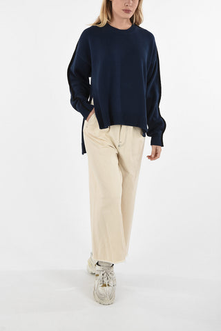 MM6 Asymmetric Crew-Neck Sweater