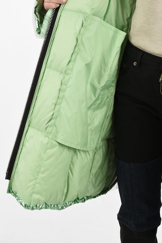 Coated Down Jacket with Hood