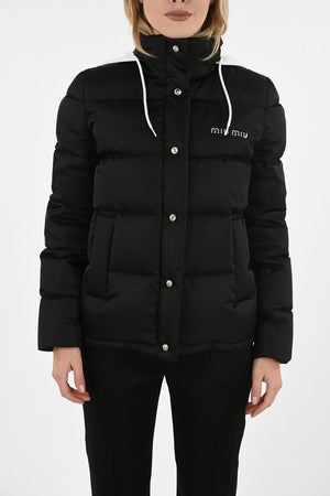 Down Jacket with Jewel Button