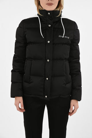 Down Jacket with Jewel Button