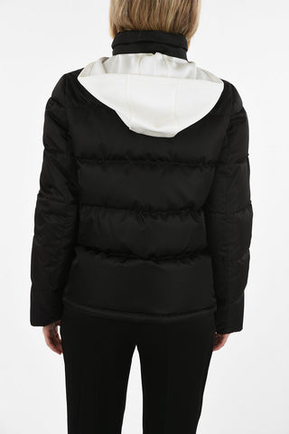 Down Jacket with Jewel Button