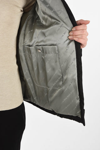 Down Jacket with Jewel Button