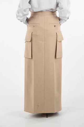 Gonna Cargo UDENTE in Cammello e Cashmere