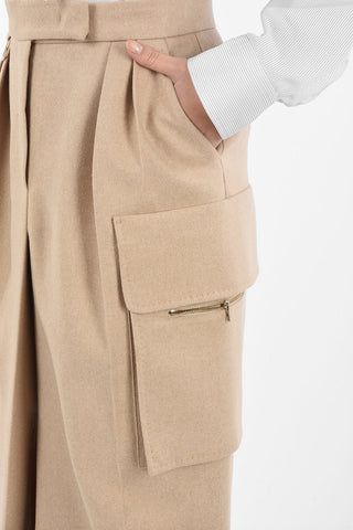 Gonna Cargo UDENTE in Cammello e Cashmere