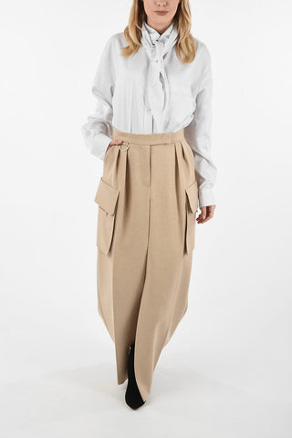 Gonna Cargo UDENTE in Cammello e Cashmere