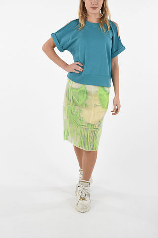 MM6 Cold Shoulder Crew-Neck Sweatshirt