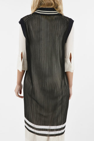 MM0 Lurex Sheer Maxi Sweater