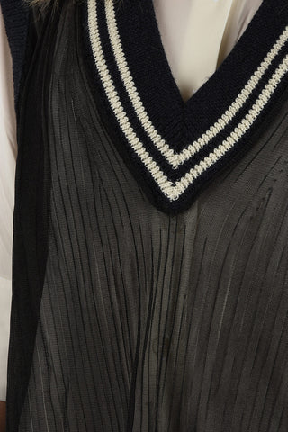 MM0 Lurex Sheer Maxi Sweater