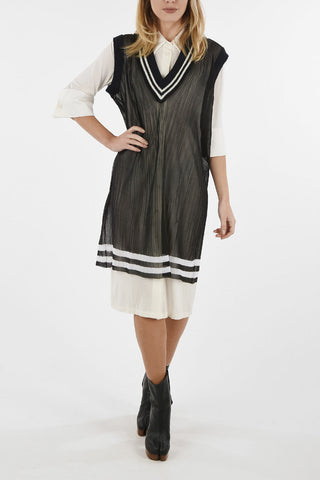MM0 Lurex Sheer Maxi Sweater