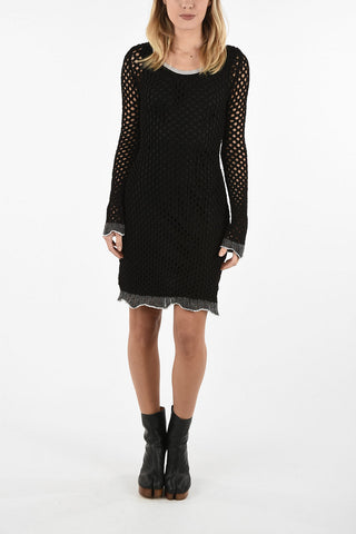 MM6 Knit Net Fashion Bodycon Dress