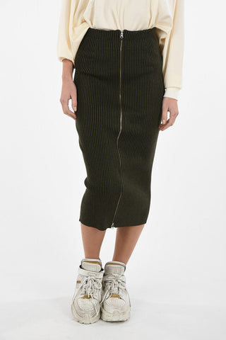 MM6 Gonna Full Zip in Lana e Cotone