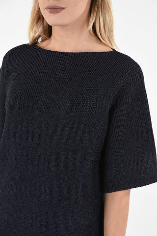 MM6 Knit Lurex Knee Length Dress