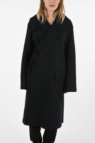 Wrap Coat With Flap Pocket