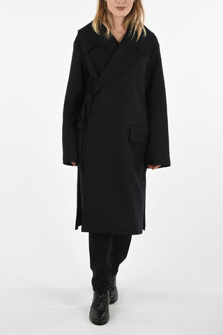 Wrap Coat With Flap Pocket