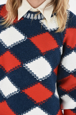 MM1 Argyle Crew-Neck Sweater