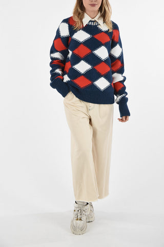 MM1 Argyle Crew-Neck Sweater